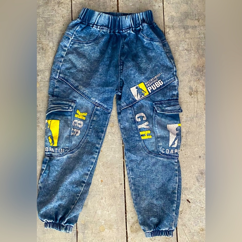 Kids PUBG Battlegrounds  Tactical Cargo Jeans Video Game